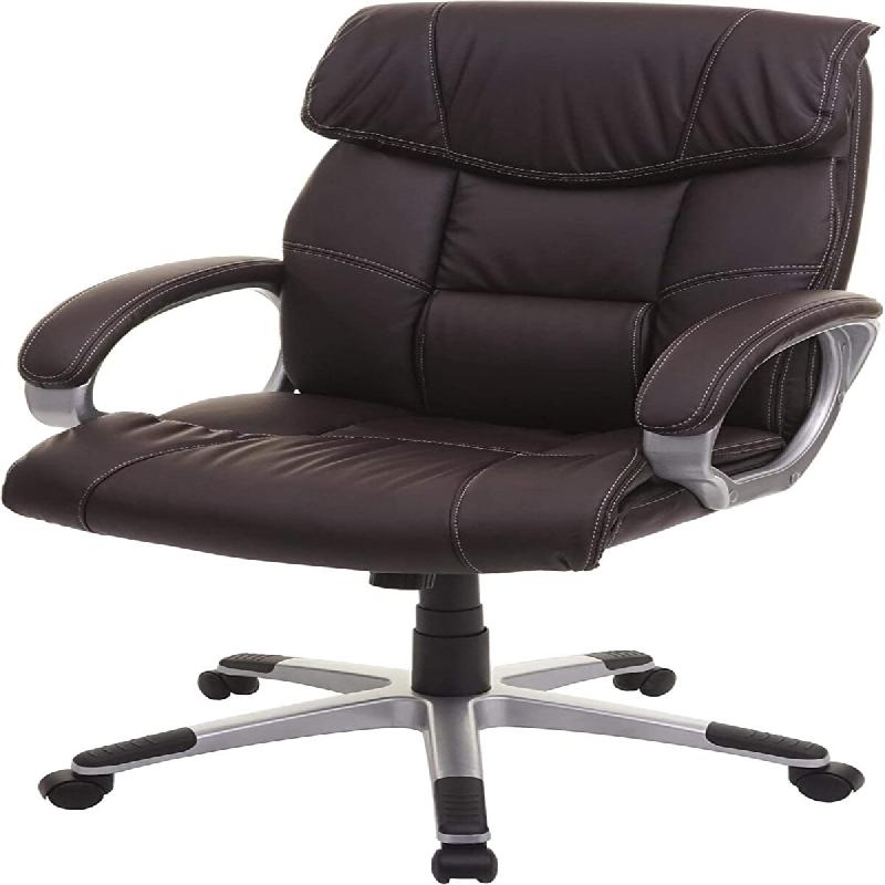 Décoshop26 - Fauteuil chaise de bureau sur roulettes pivotante hauteur réglable synthétique Café-brun 04_0001803 - 3000146132693_0