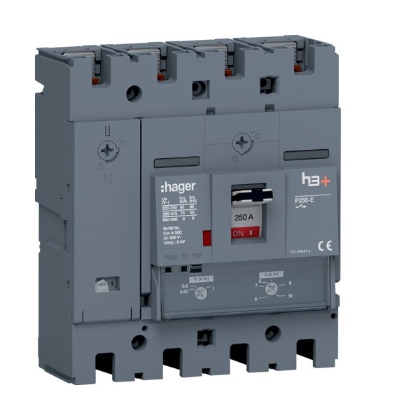 DISJ.H3+P250 TM 4X250A 70KA - APPAREILLAGE DE TETE HAGER HET251DR