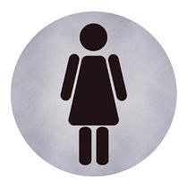 ETIQUETTE WC FEMME ASPECT METAL - ETIQUETTE ASPECT MÉTAL AVERY