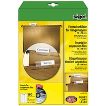 ETIQUETTES PC POUR DOSSIERS SUSPENDUS, 60 X 21 MM - LOT DE 3