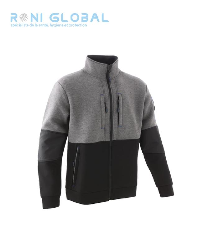 Veste de travail grise thermique - Polyester, viscose et élasthanne - 7 poches - Kangaru Coverguard_0