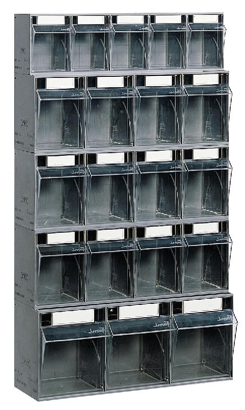 Kit bloc tiroir plastique praticbox 20 tiroirs avec cadre support mural_0