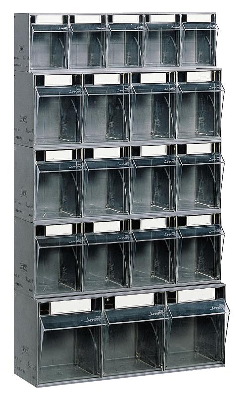 Kit bloc-tiroirs plastique Praticbox - 20 tiroirs avec cadre support mural en ABS inaltérable_0