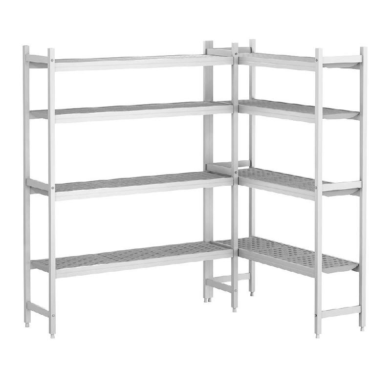 Kit d'étagères en aluminium - forme en l - profondeur 36 cm_0