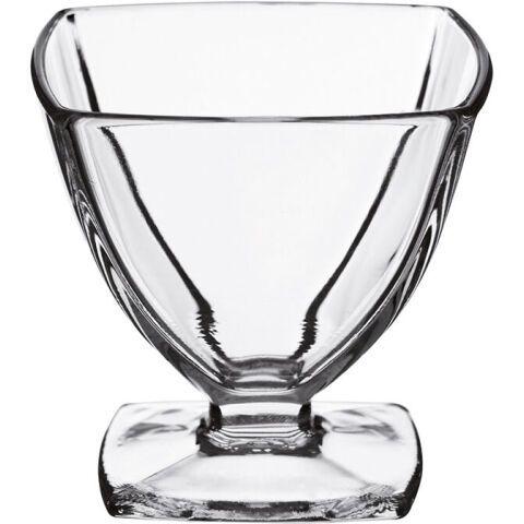 LOT DE 6 - CARAT COUPE À GLACE 21 CL 8,9 X 8,9 CM H 8,6 CM
