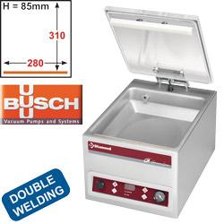 Machine sous-vide GA-80P/S - Pompe 8m³/h, chambre 280x310xh85 mm, soudure 280 mm_0