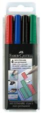 FABER-CASTELL MARQUEUR NONPERMANENT MULTIMARK M, ÉTUI DE 4 - LOT DE 5