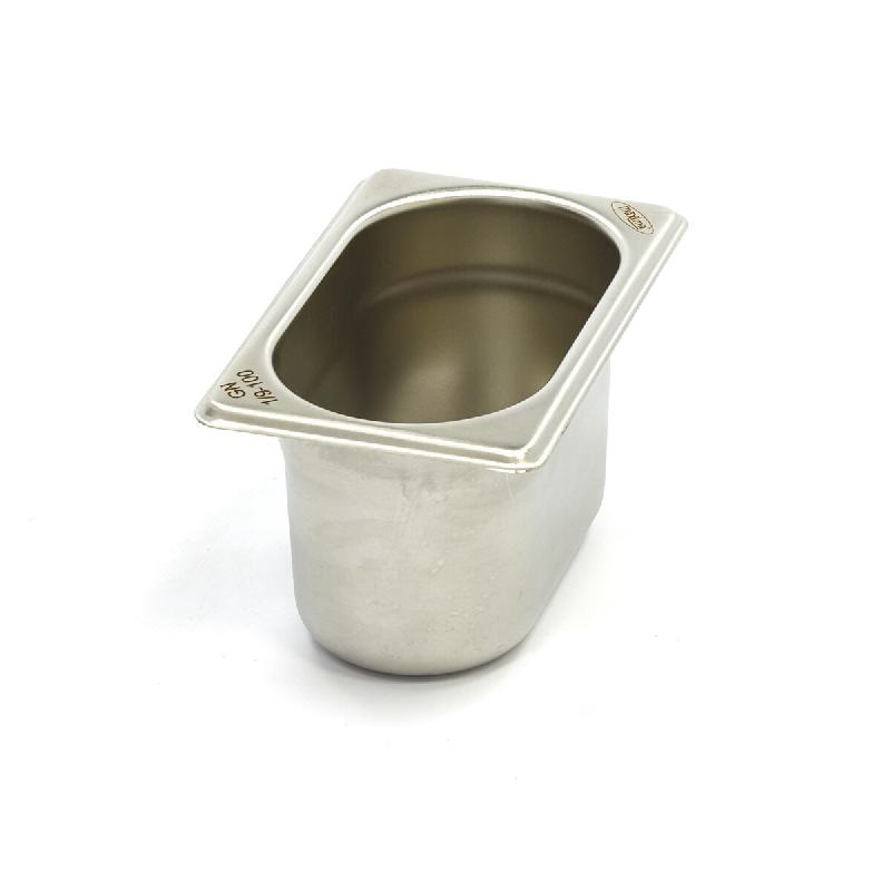 Maxima Récipient gastronorm - 1/9 GN - profondeur 10 cm - acier inoxydable – 17.6 × 10.8 × 10 cm - AKS-09367548_0