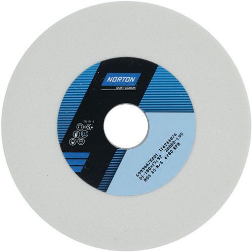 MEULE PLATE AFFÛTAGE OUTILS 38A Ø180X13X32MM 38A80LVS - NORTON