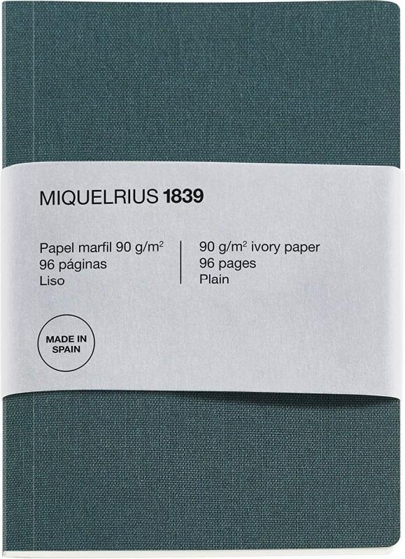 MIQUELRIUS Carnet A5, 96p./48 feuilles ivoire 90 g/m², couv. Bleue, uni - 8422593015889_0