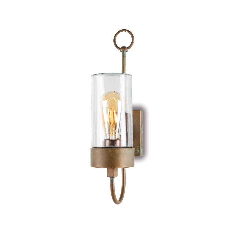 MORETTI LUCE APPLIQUE EXT. SILINDAR 3355, LAITON ANCIEN/TRANSP.