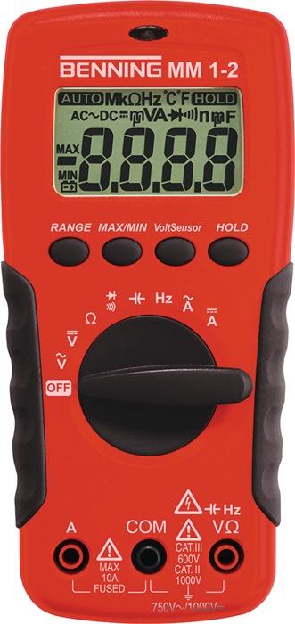 Multimètre mm 1-2 0,1 mv-750 v ac/0,1 mv-1000 v dc rms benning_0