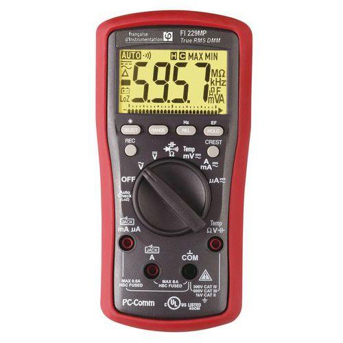 MULTIMÈTRE FI 229 MP + CERTIFICAT D'ÉTALONNAGE - FRANCAISE INSTRUMENTATION