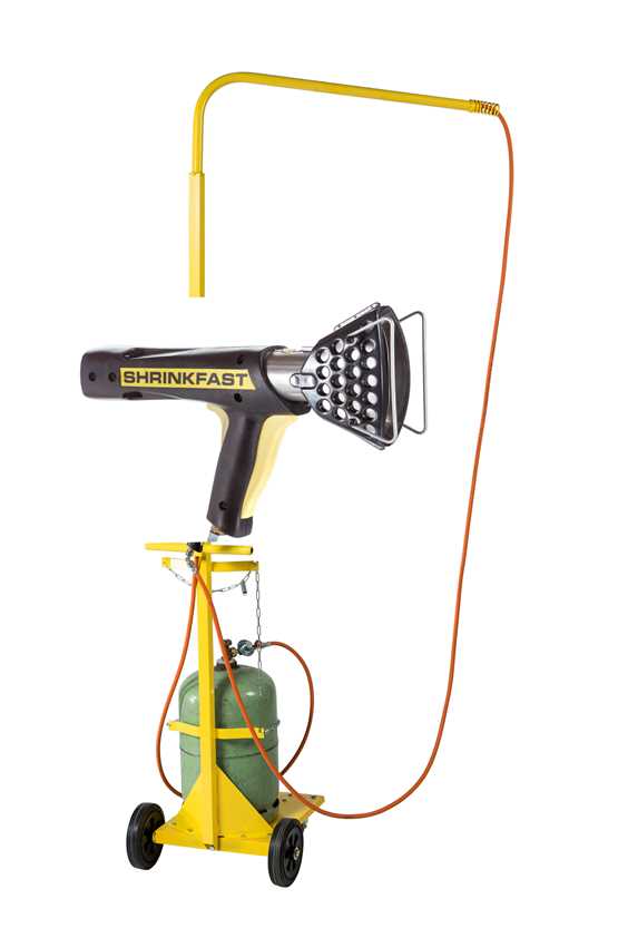 Pack pistolet de rétraction SHRINKFAST 998 avec chariot porte bouteille - PACK998 - Puissance 62 kW et accessoires inclus_0