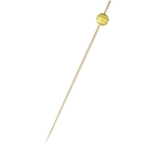 PIQUE TOUPIE SOLIA JAUNE ET BLANC 12 CM (VENDU PAR 2000)