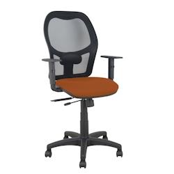 Piqueras y Crespo Silla Alocén traslack malla negra asiento bali marrón brazos regulables - marron multi-matériau 345TKM840B363B10CRN_0