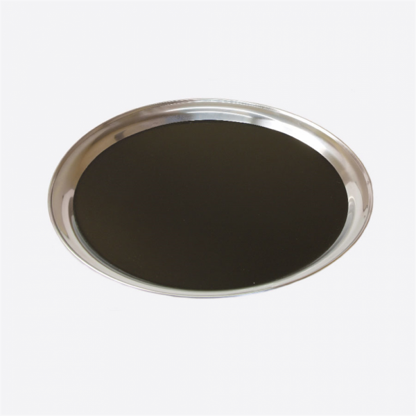 PLATEAU DE BAR ROND EN INOX - NOIR - 40 CM - AZ BOUTIQUE - BAR