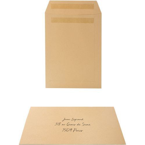 POCHETTE 162X229 90G KRAFT BLOND AUTOCOLLANTE