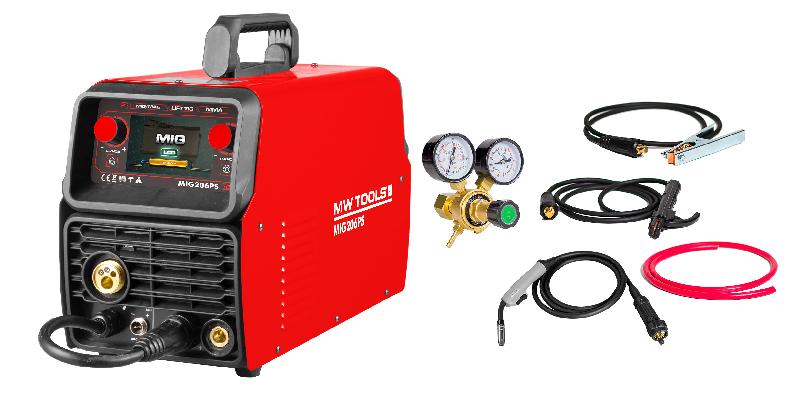 Poste à souder MIG synergique 200 A - Pulse & Double Pulse - Multiprocédés - MIG/MAG, MMA et TIG Lift MW Tools MIG206PS_0
