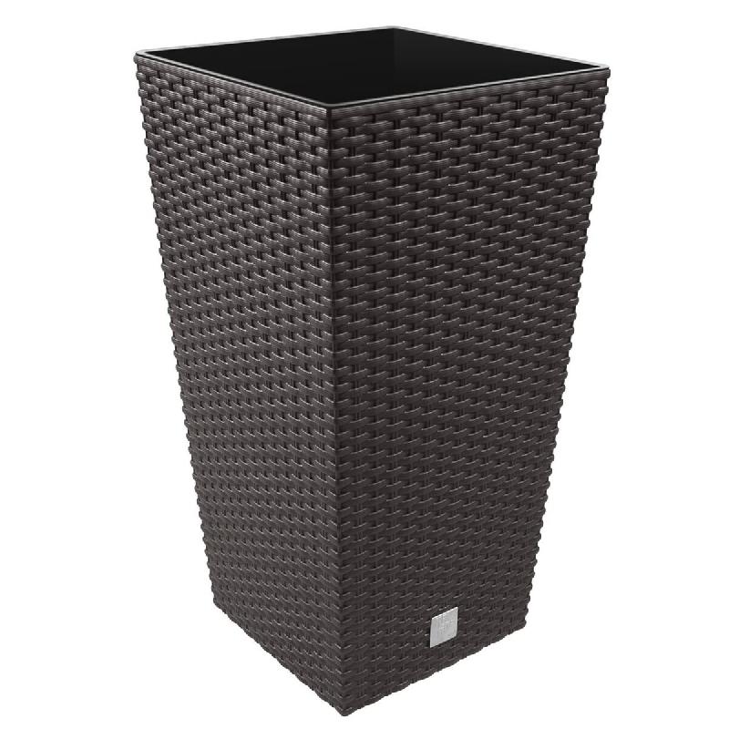 Prosperplast - Pot Rato 7,2 L avec insert, 17x17x32,4 cm, coloris Ocre foncé - marron plastique ZA1008_0