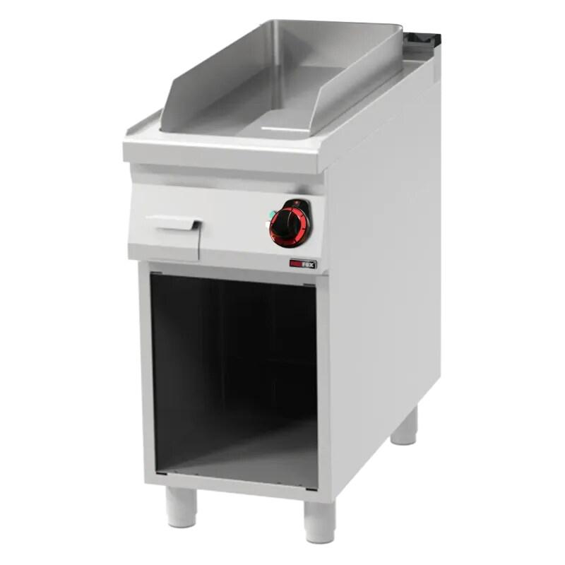 RM GASTRO Plaque de cuisson 31x65 électrique chromée lisse avec soubassement 400 V REDFOX - FTHC 90/40 E - REDFOX - 0615402365987_0