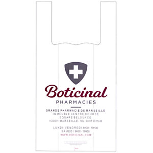 SAC BRETELLES IMPRIMÉ BOTICINAL 26X12X45 MARSEILLE BOURSE