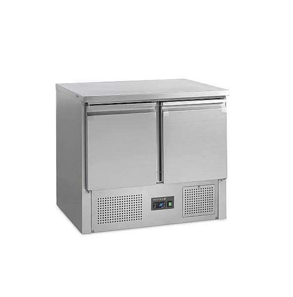 Saladette negative 2 portes dessus plat inox 304 - SA910BT_0