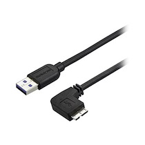 STARTECH.COM CÂBLE MICRO USB 3.0 SLIM - USB-A VERS MICRO-B À ANGLE DROIT DE 50 CM - M/M