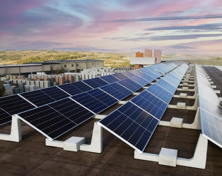 Support photovoltaïque Connect en béton auto-lesté - Pose sur toit terrasse - Sun Ballast inclinaison 30°_0
