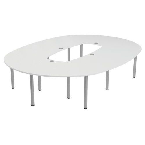 TABLE DE RÉUNION TUBO OVALE 335 X 250 CM BLANC ALU - MBA