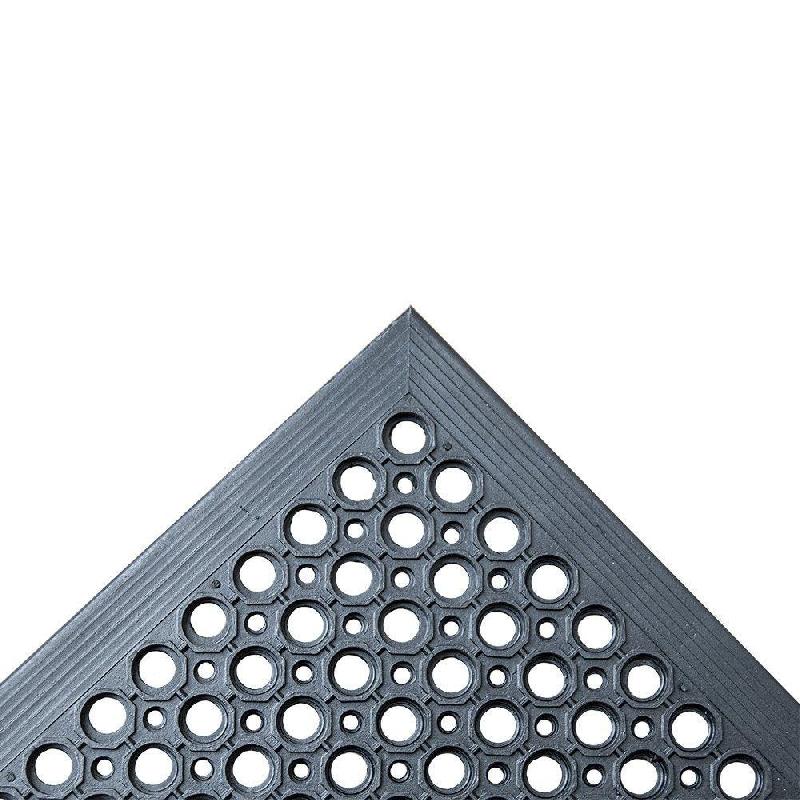 Tapis anti-fatigue Drainage 152,4x91,4x1,2cm caoutchouc noir_0