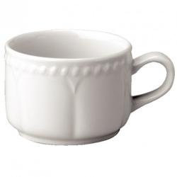 Tasse à Thé 210ml Empilable   Lot par 24   Buckingham Churchill      Porcelaine  MATERIEL CHR PRO - blanc porcelaine 0645760722733_0