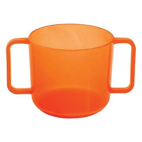 TASSES À ANSES 20 CL - POLYP. - ORANGE TRANSLUCIDE - PLASTOREX