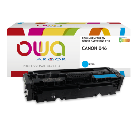 TONER REMANUFACTURÉ OWA - STANDARD - CYAN - POUR CANON 046C
