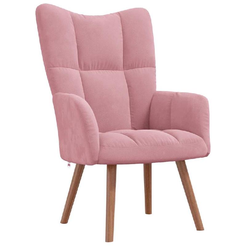VidaXL Chaise de relaxation Rose Velours Modèle Atlas Select - 8720286424261_0