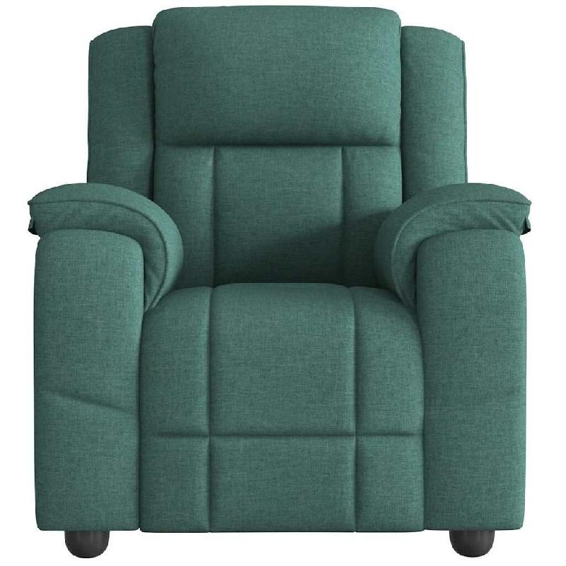 VidaXL Fauteuil de massage inclinable Vert foncé Tissu Modèle Wervoria - 8721158337221_0