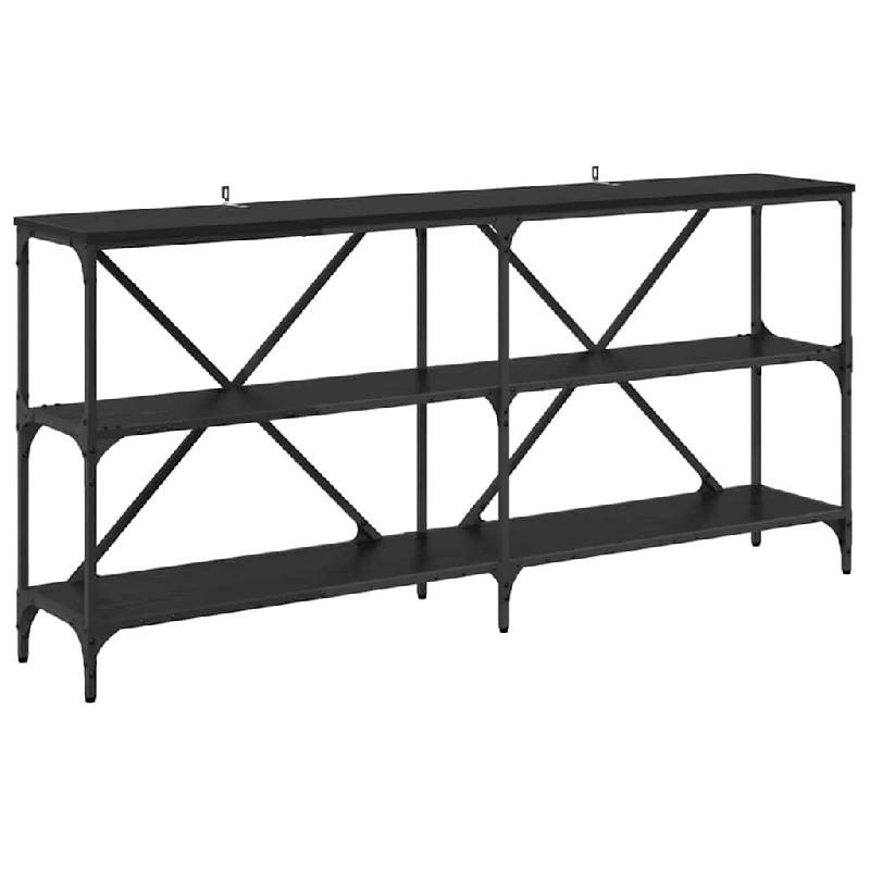 VidaXL Table console Chêne noir 160 x 30 x 75 cm Bois d'ingénierie Modèle Aero Luna Élite - 881904_0