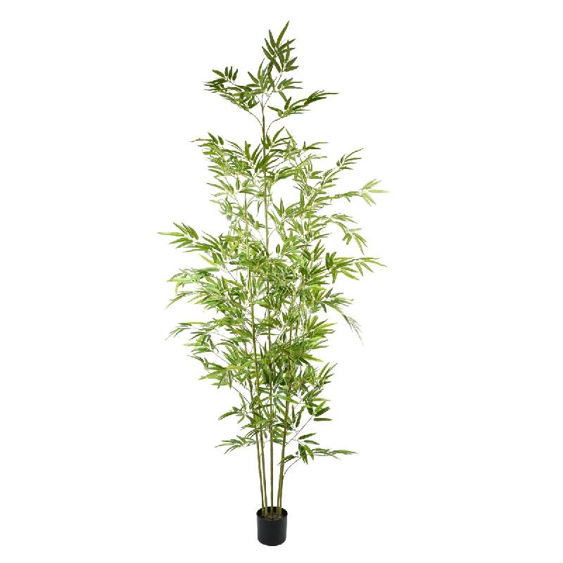 Wellhome Well Home - Bambou artificiel décoratif avec cannes naturelles pour intérieur 235 cm - vert plastique WH16971_0