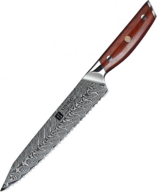 XinZuo - Couteau à pain Damas - série B27 Yi - multicolore multi-matériau B27-MB_0