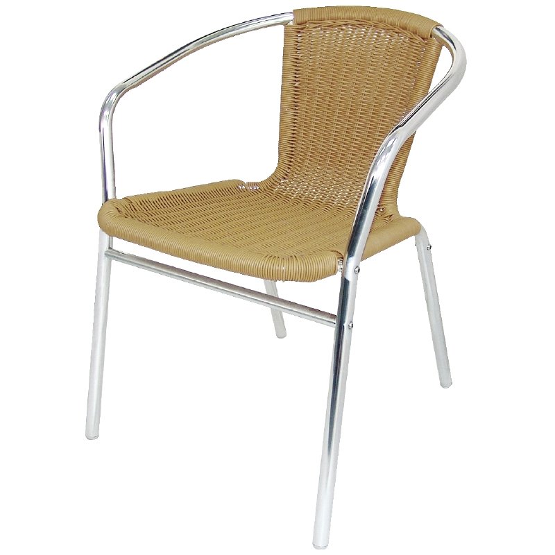 CHAISES EN ROTIN BOLERO NATURE, EMPILABLES