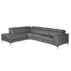 AC ANGEL CERDA Angel Cerdá Canapé d'angle relax gauche en cuir gris foncé 6112C 295 x 232 x 97 - gris fourrure 8435631019039_0