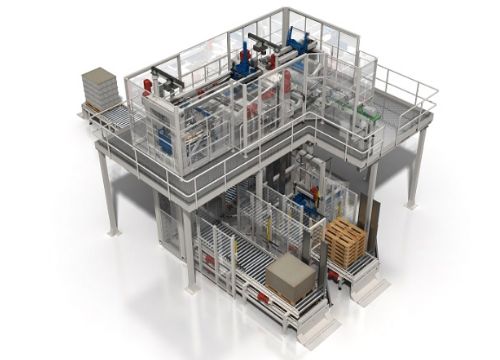 Palettiseur automatique AC520 Arrow - Clevertech France - Transfert de couche à 90° avec alimentation en hauteur_0