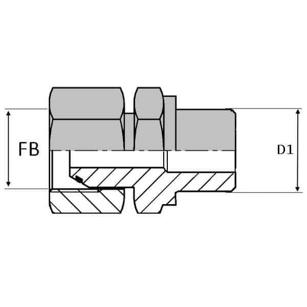 Adaptateur droit femelle tournant BSP x extrémité à souder bout à bout non zingué - 3/8' , 14.95 , 12_0