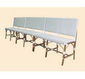 Banquette oasis - rotin avec assise et dossier en tressage PVC - angle en option_0