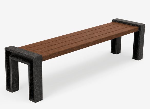 Banquette SIS B UM337B en plastique recyclé Rebnew - Résistante, écologique et durable_0