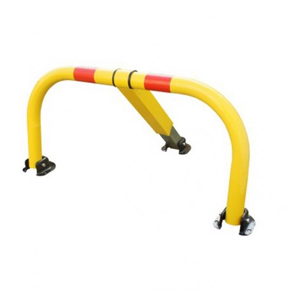 Barrière de parking haute visibilité jaune - bandes réfléchissantes classe 1 - clés traditionnelles ou clé pompier 11 mm - Rolléco_0