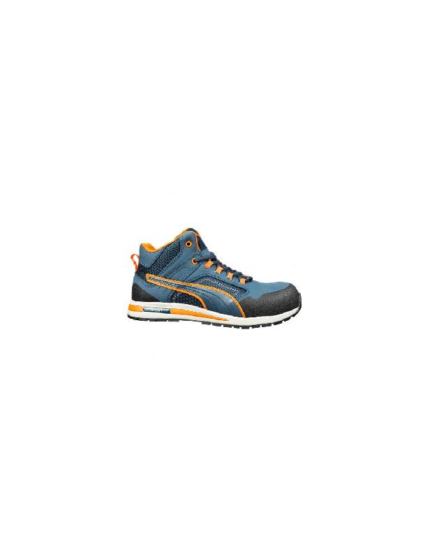 BASKETS DE SÉCURITÉ HAUTES CROSSTWIST MID S3 HRO SRC BLEU/ORANGE P47 - PUMA - 633140-T.47