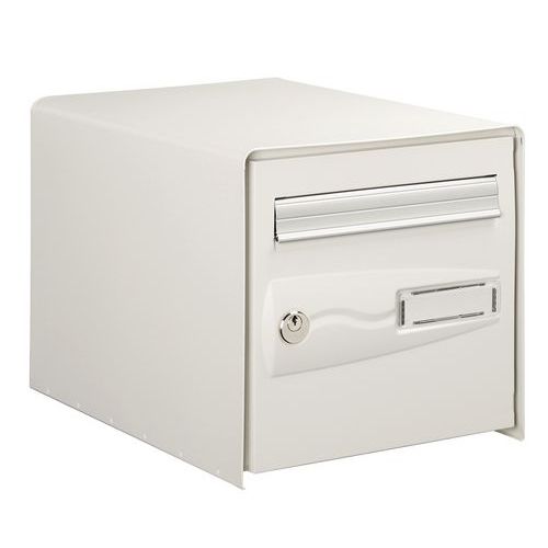 BOITE AUX LETTRES OCEANIS EN ACIER BLANC SI MPLE FACE