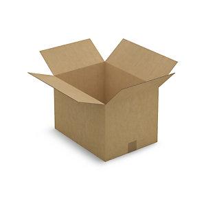 CAISSE CARTON BRUNE SIMPLE CANNELURE RAJA 40X30X27 CM