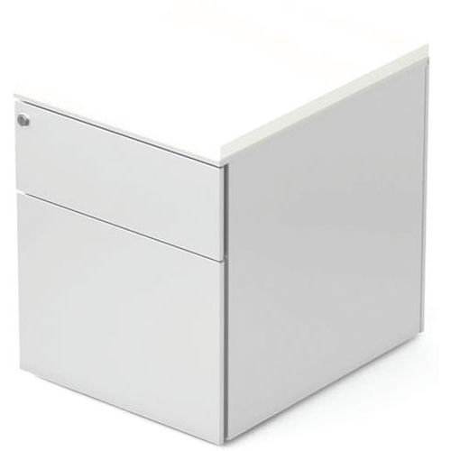 CAISSON MOBILE 2 TIROIRS L42XP533XH505CM BLANC/BLANC - EOL